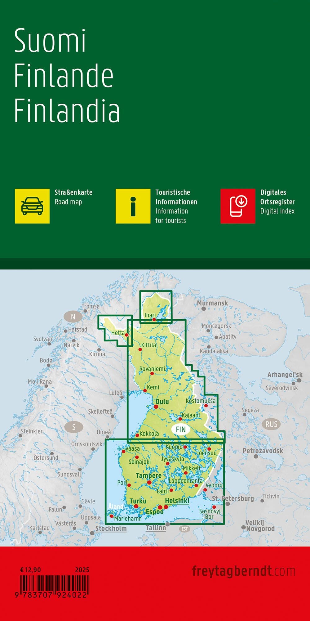 Carte routière - Finlande | Freytag & Berndt carte routière Freytag & Berndt