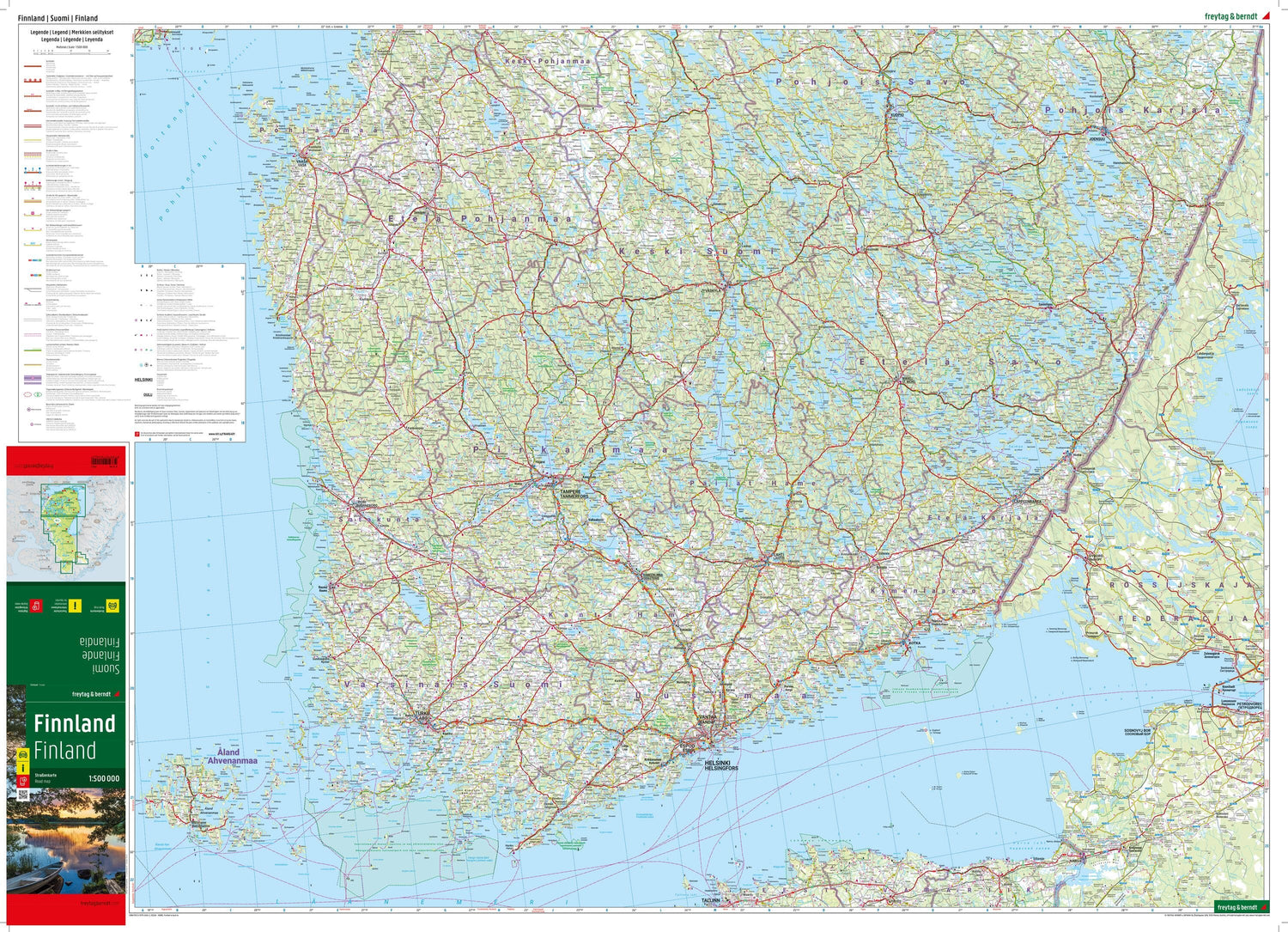 Carte routière - Finlande | Freytag & Berndt carte routière Freytag & Berndt