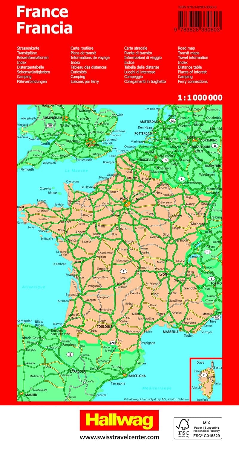 Carte routière - France | Hallwag carte routière Hallwag Kümmerly-Frey 