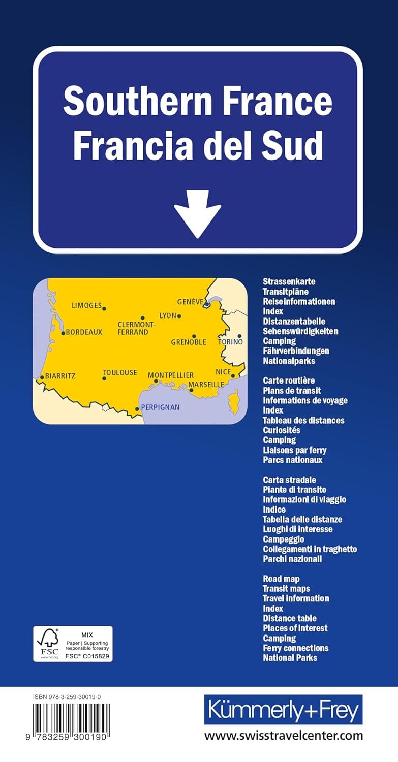 Carte routière - France Sud | Kümmerly & Frey carte routière Kümmerly & Frey 