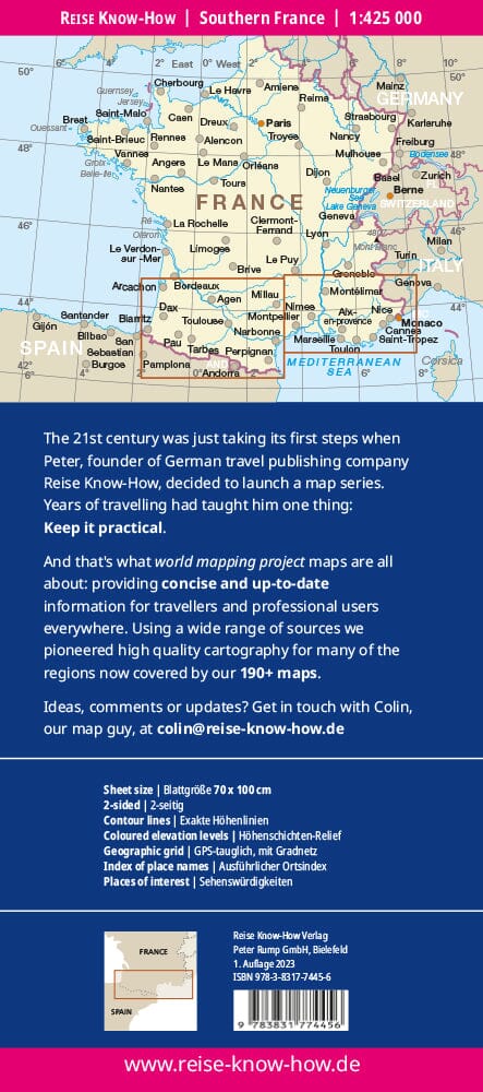 Carte routière - France Sud | Reise Know How carte routière Reise Know-How