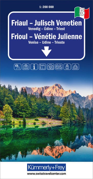 Carte routière - Frioul-Vénétie Julienne (Venise, Udine, Trieste) | Kümmerly & Frey carte routière Kümmerly & Frey