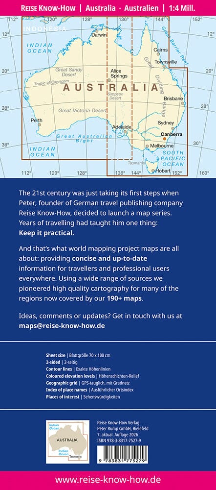 Carte routière générale de l'Australie | Reise Know How carte routière Reise Know-How 