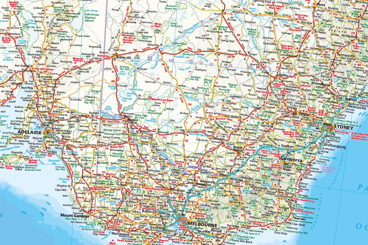 Carte routière générale de l'Australie | Reise Know How carte routière Reise Know-How 