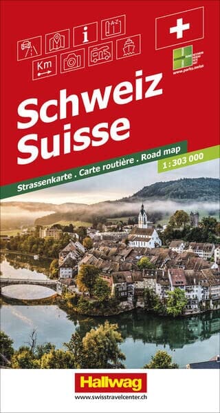 Carte routière générale - Suisse | Hallwag carte routière Hallwag