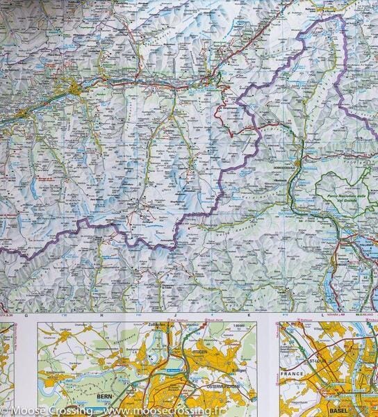 Carte routière générale - Suisse | Hallwag carte routière Hallwag