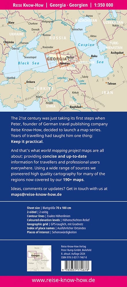 Carte routière - Géorgie | Reise Know How carte routière Reise Know-How