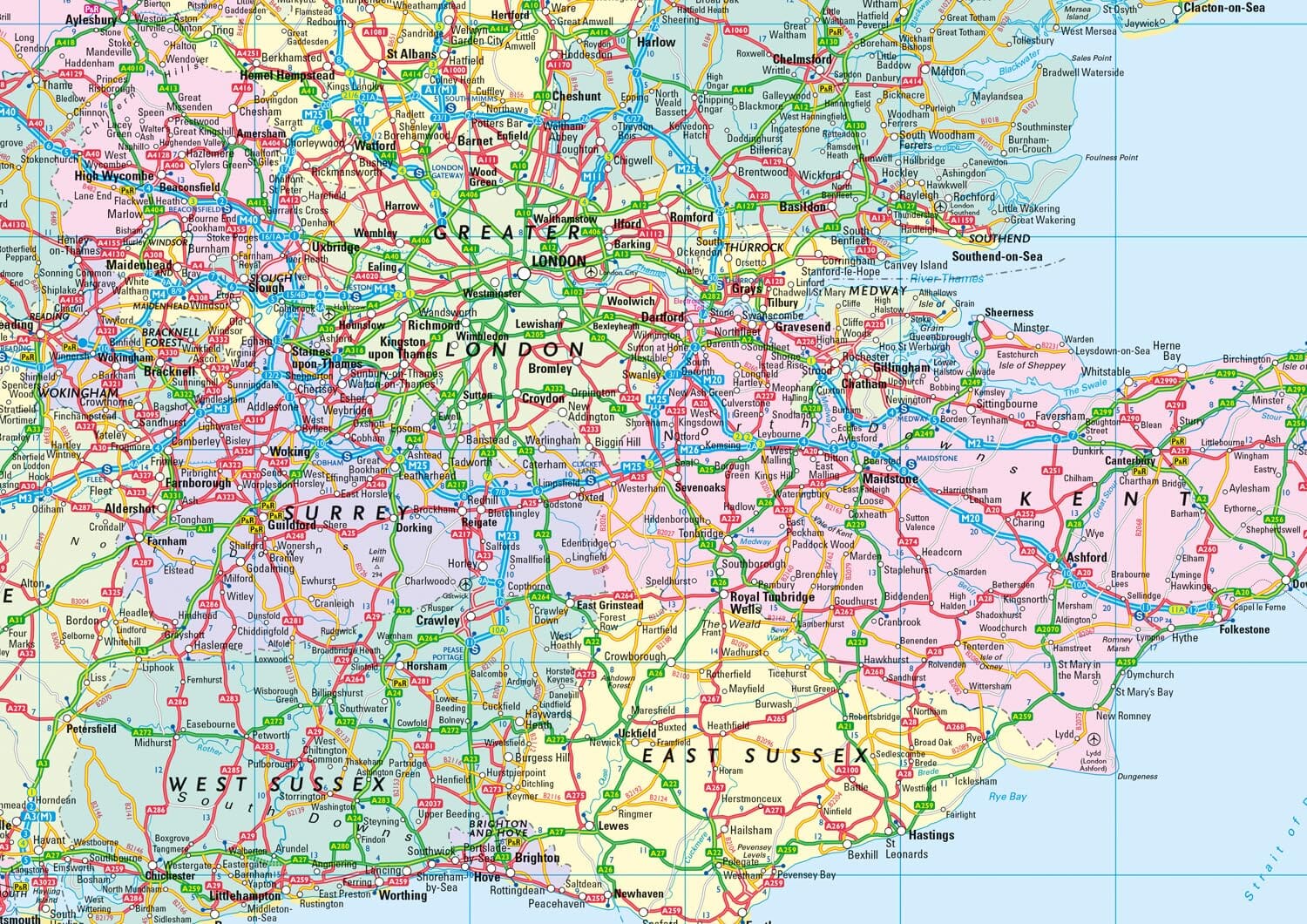 Carte routière - Grande Bretagne 2026 | Collins carte routière Collins