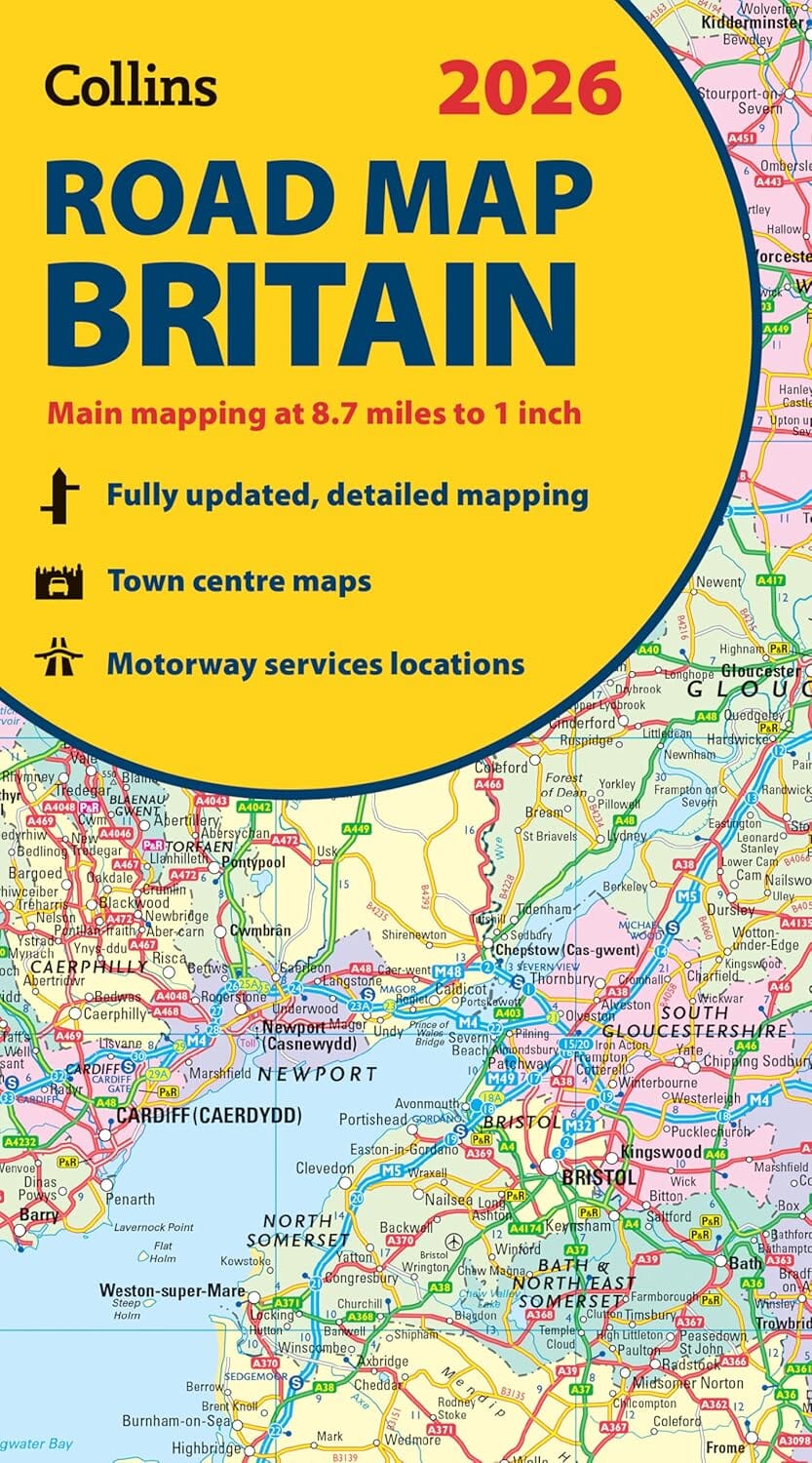 Carte routière - Grande Bretagne 2026 | Collins carte routière Collins