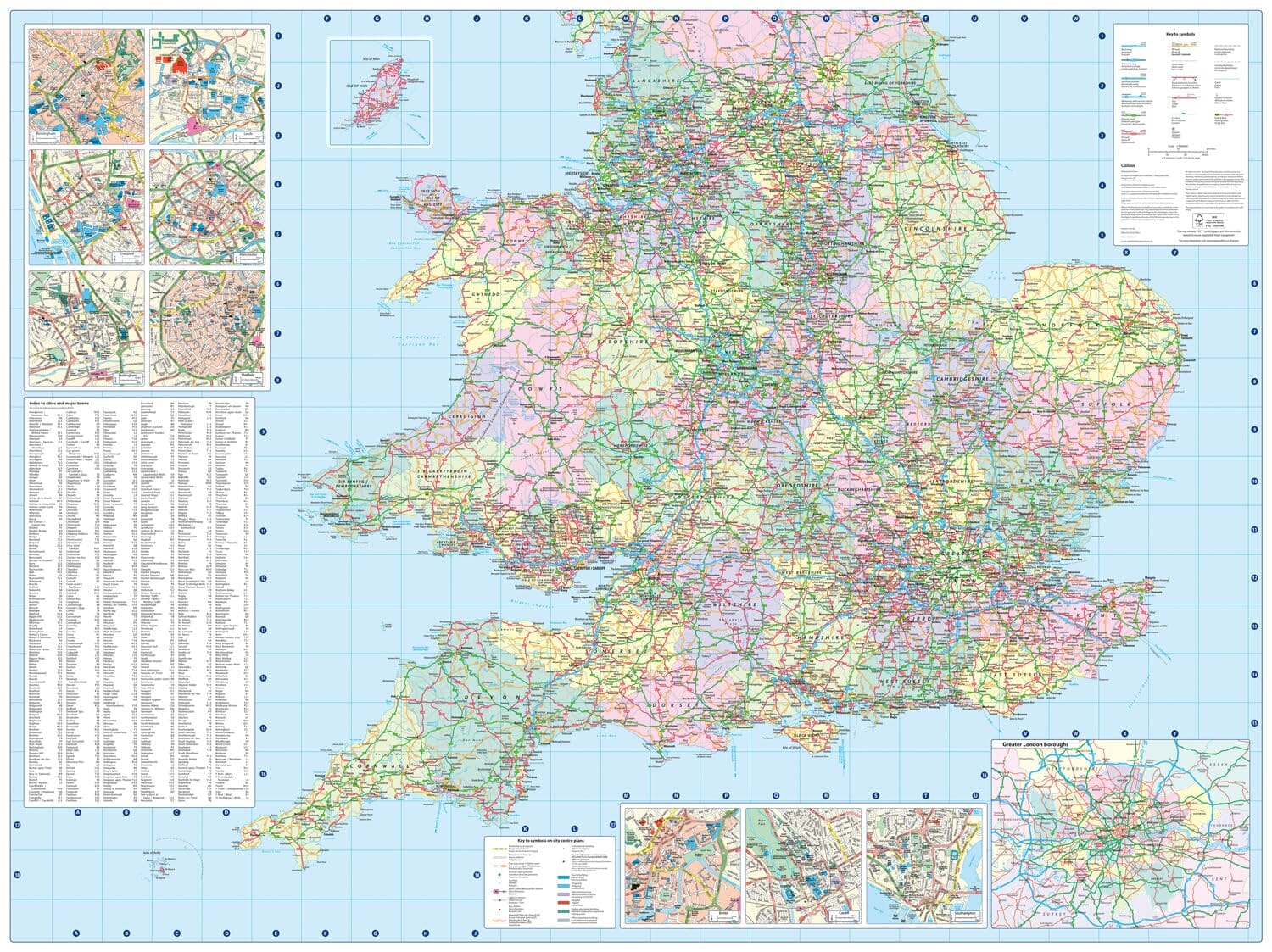 Carte routière - Grande Bretagne 2027 | Collins carte routière Collins 