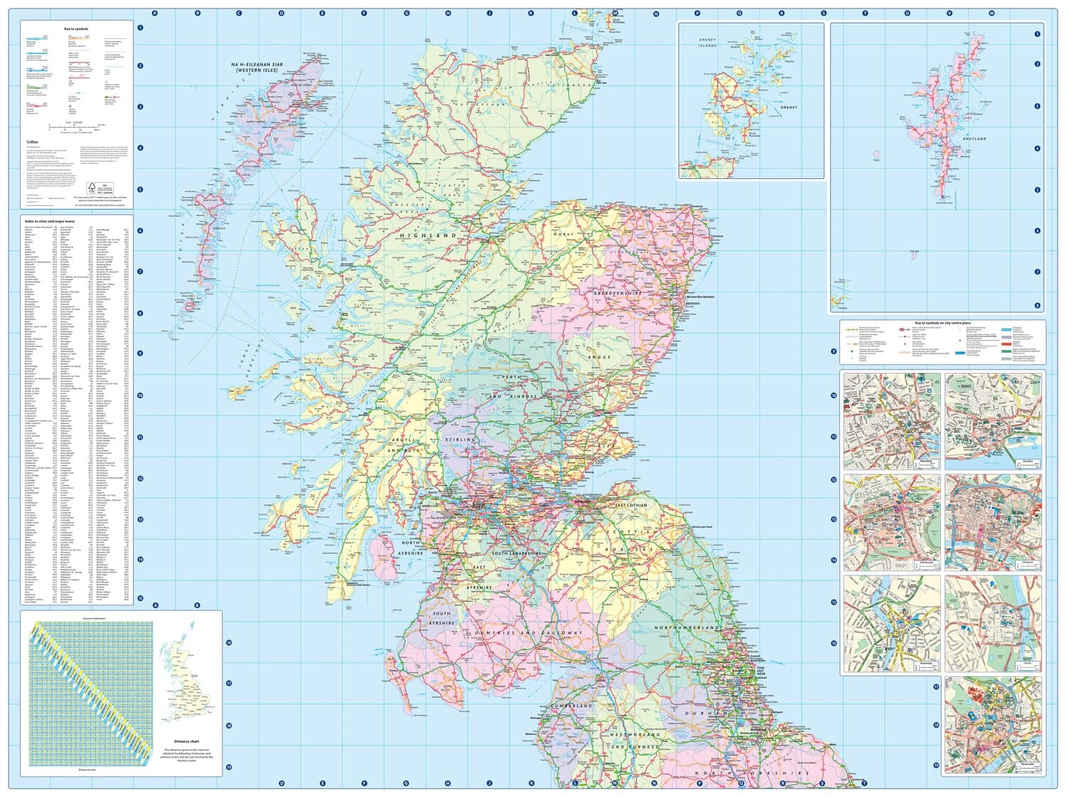 Carte routière - Grande Bretagne 2027 | Collins carte routière Collins 