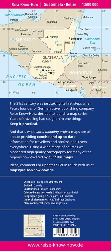 Carte routière - Guatemala & Belize | Reise Know How carte routière Reise Know-How