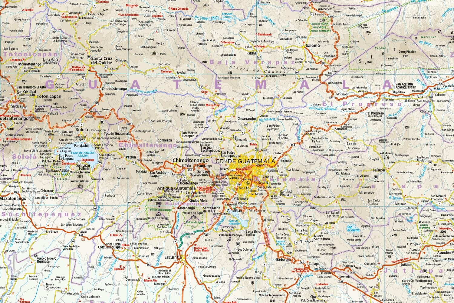 Carte routière - Guatemala & Belize | Reise Know How carte routière Reise Know-How