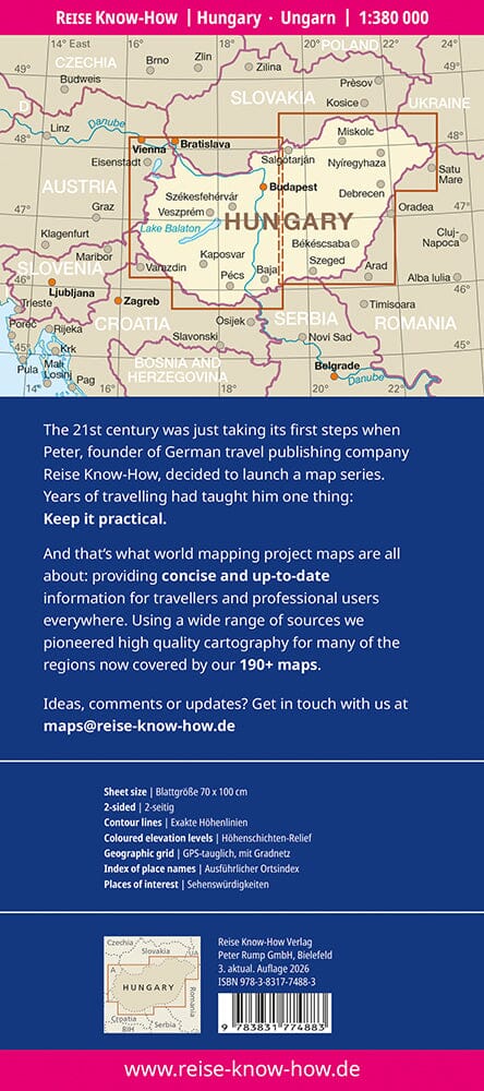 Carte routière - Hongrie | Reise Know How carte routière Reise Know-How 