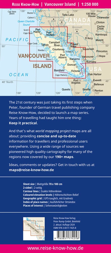 Carte routière - Ile de Vancouver | Reise Know How carte pliée Reise Know-How 