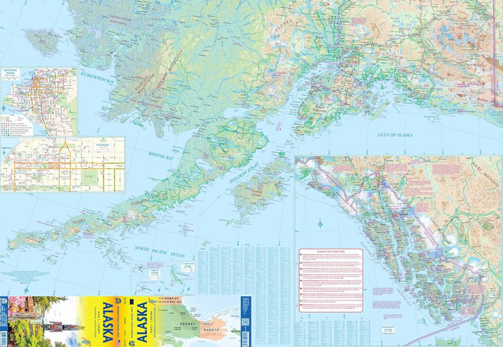 Carte routière imperméable - Alaska | ITM - 1:1 500 000 carte routière ITM 