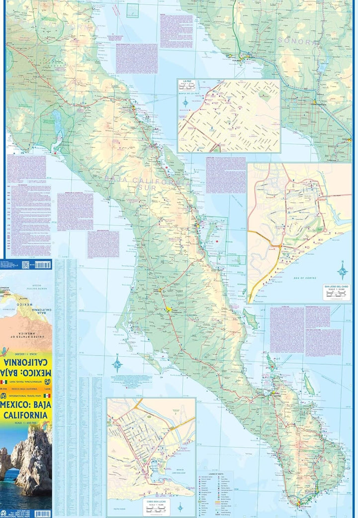 Carte routière imperméable - Basse-Californie (Mexique) | ITM - 1:650 000 carte routière ITM 