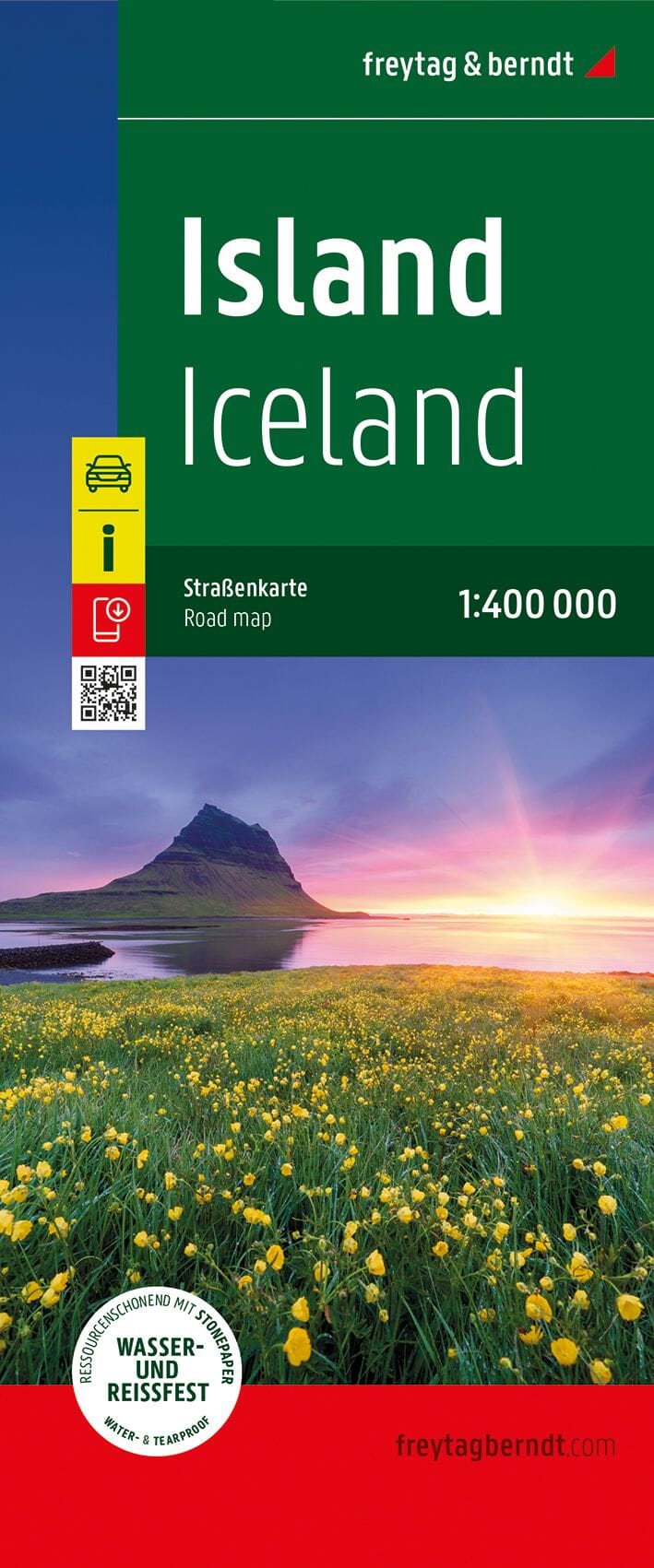 Carte routière imperméable - Islande (impression recto-verso) | Freytag & Berndt carte pliée Freytag & Berndt 