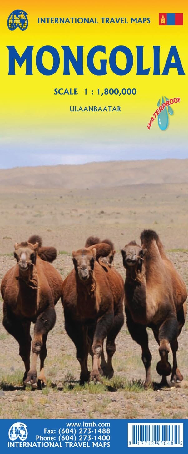 Carte routière imperméable - Mongolie | ITM carte routière ITM 