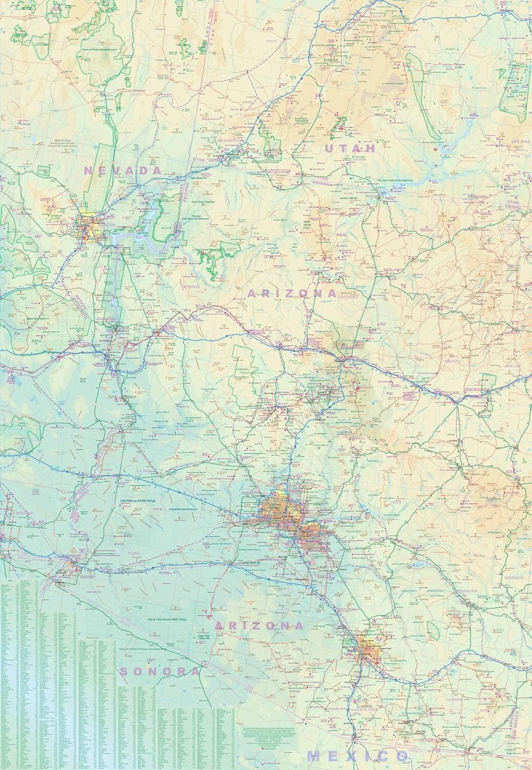 Carte routière imperméable - USA Sud-ouest | ITM carte routière ITM 