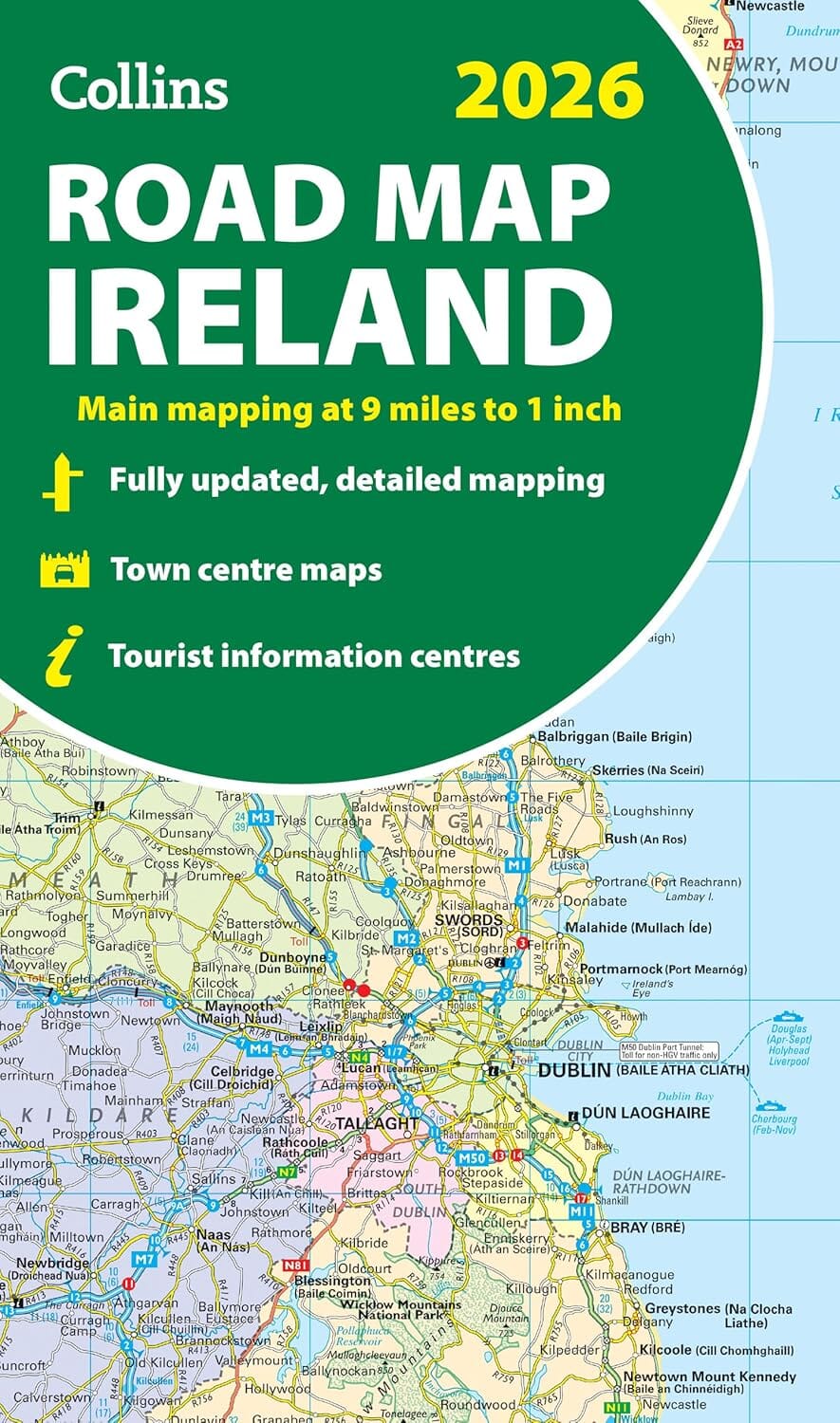 Carte routière - Irlande 2026 | Collins carte routière Collins