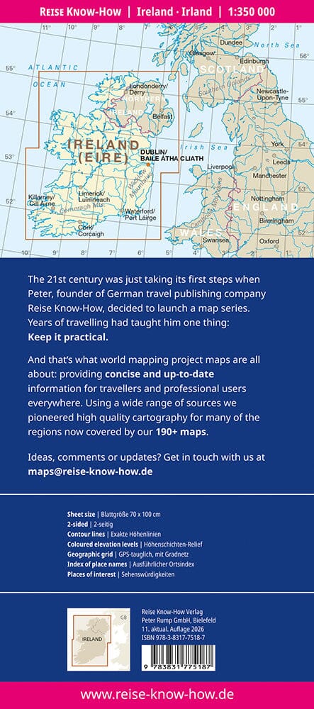 Carte routière - Irlande | Reise Know How carte routière Reise Know-How 