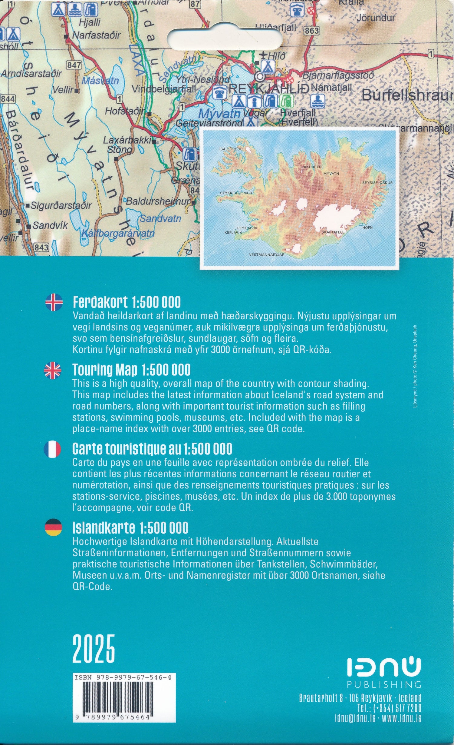 Carte routière - Islande | Ferdakort carte routière Ferdakort