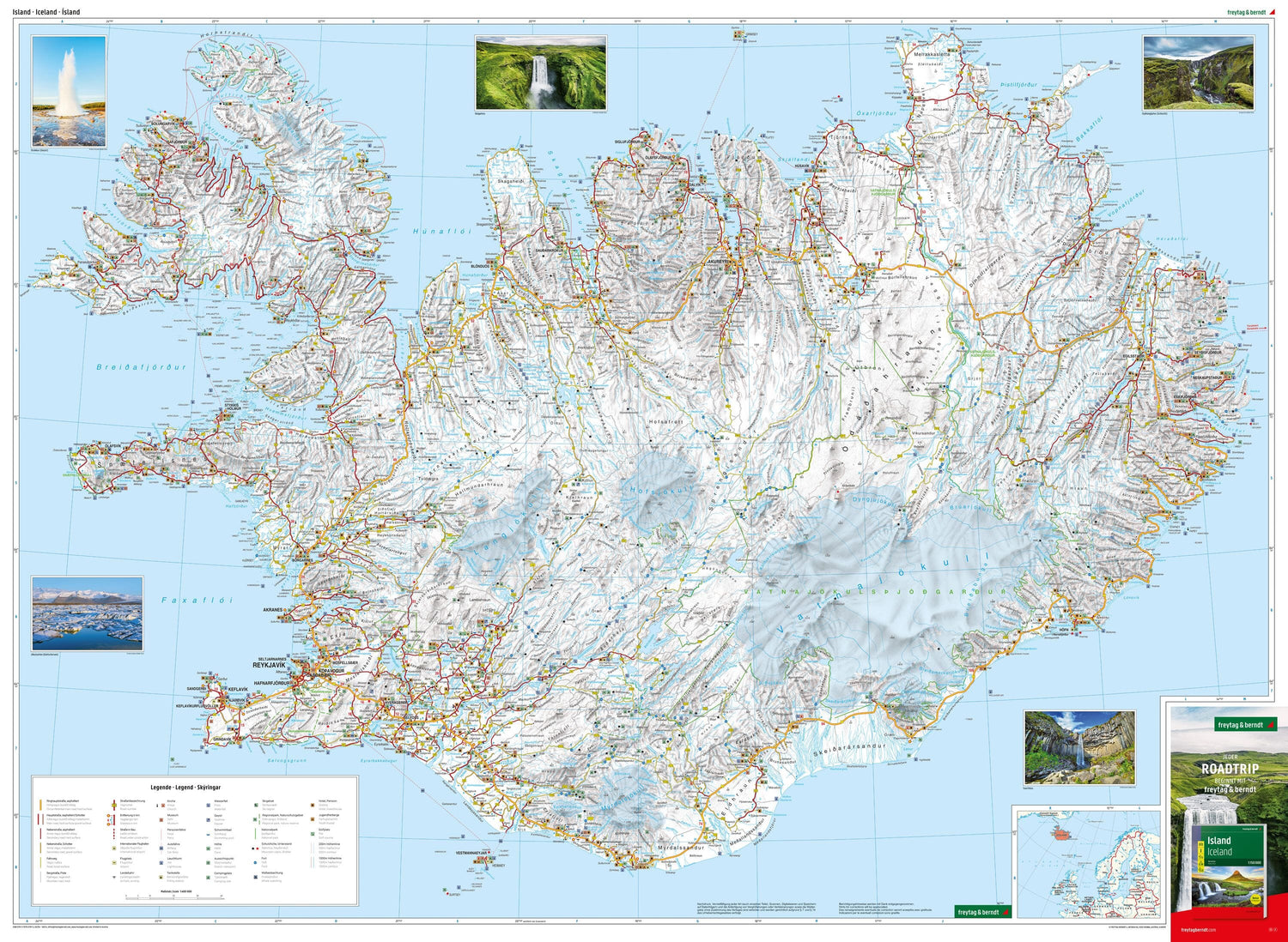 Carte routière - Islande & Golden Circle (impression recto) | Freytag & Berndt carte routière Freytag & Berndt
