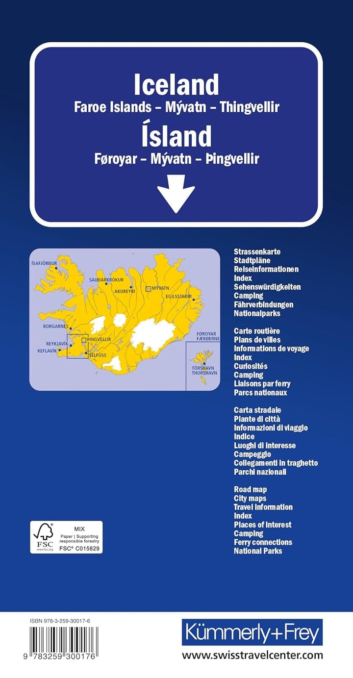 Carte routière - Islande | Kümmerly & Frey carte routière Kümmerly & Frey 
