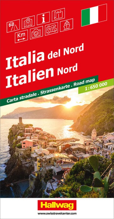 Carte routière - Italie du Nord | Hallwag carte routière Hallwag