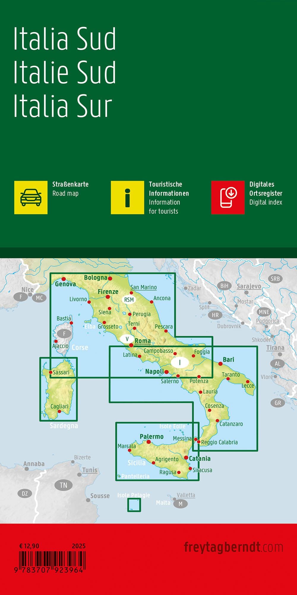 Carte routière - Italie du Sud | Freytag & Berndt carte routière Freytag & Berndt