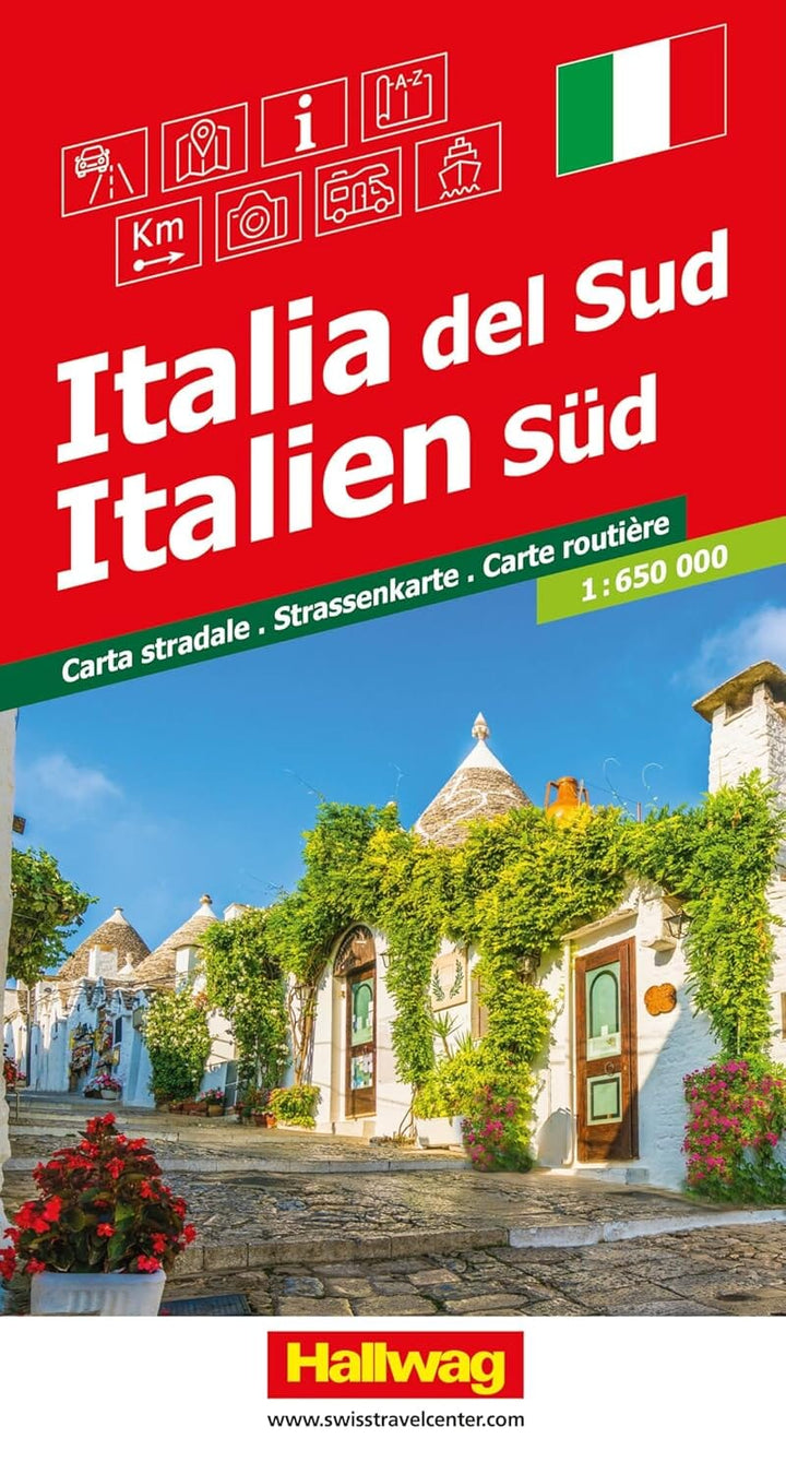 Carte routière - Italie du Sud | Hallwag carte routière Hallwag Kümmerly-Frey 