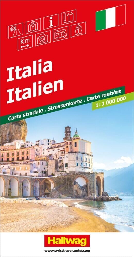 Carte routière - Italie | Hallwag carte routière Hallwag