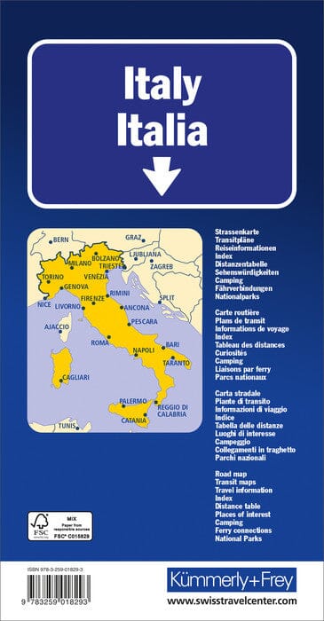Carte routière - Italie | Kümmerly & Frey carte routière Kümmerly & Frey