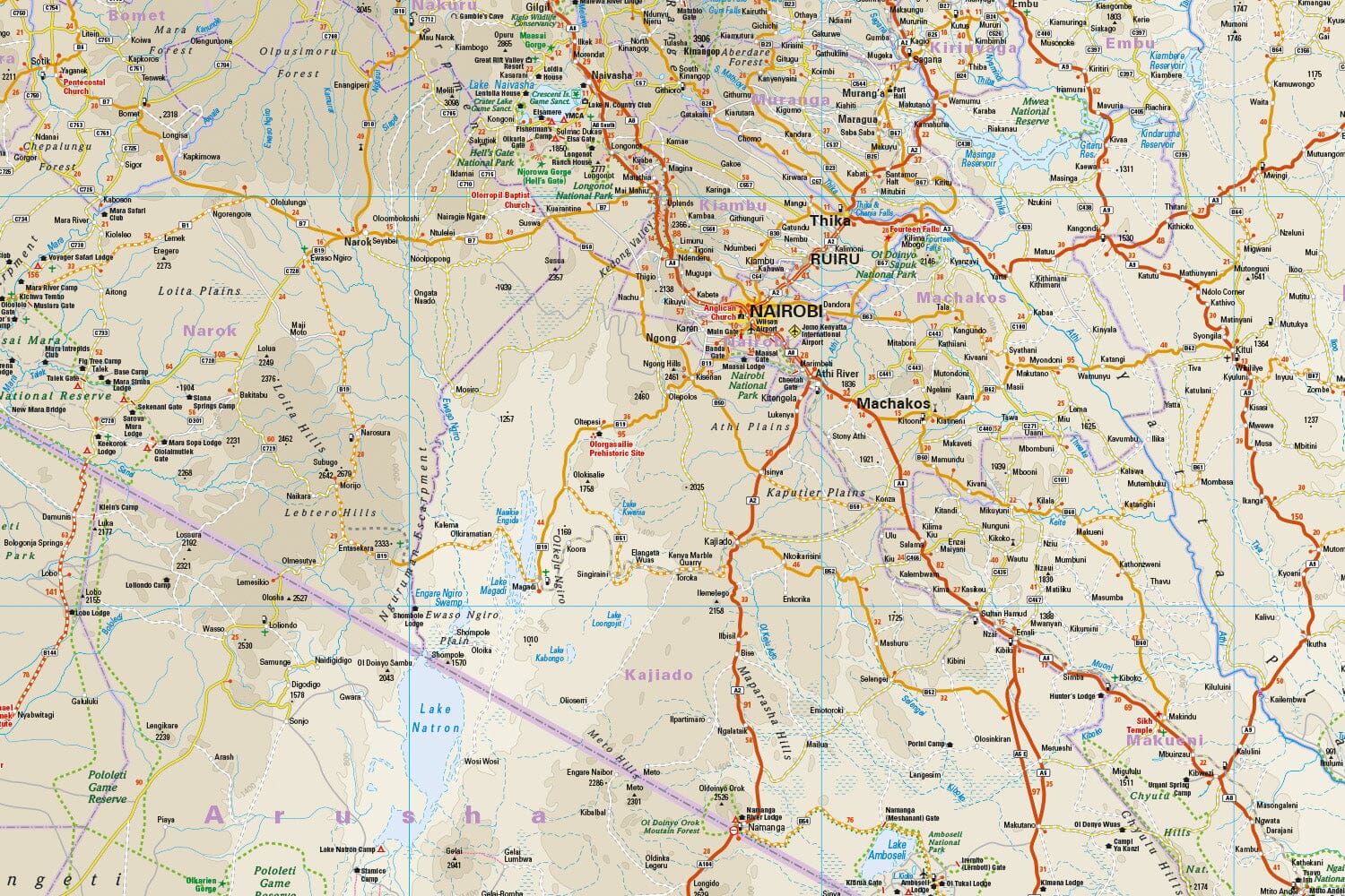 Carte routière - Kenya | Reise Know How carte routière Reise Know-How 