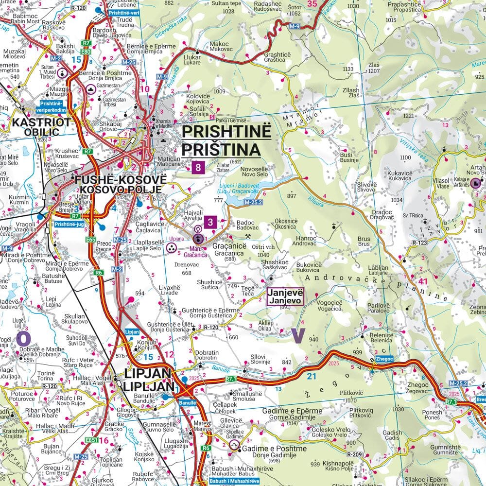 Carte routière - Kosovo | Freytag & Berndt carte routière Freytag & Berndt