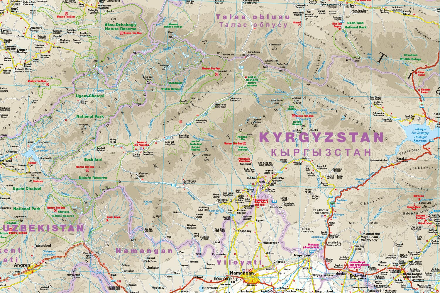 Carte routière - Kyrgyzstan | Reise Know How carte routière Reise Know-How