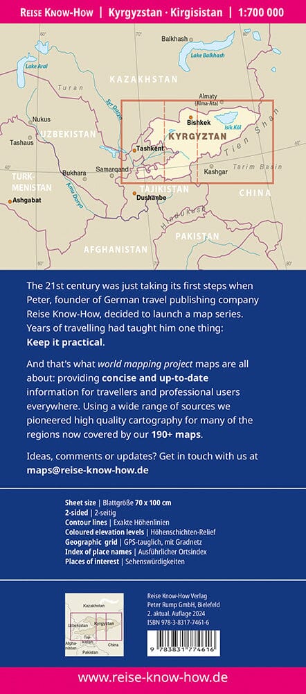 Carte routière - Kyrgyzstan | Reise Know How carte routière Reise Know-How