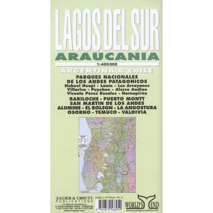 Carte routière - Lagos del Sur et Araucanie | Zagier y Urruty carte routière Zagier y Urruty 