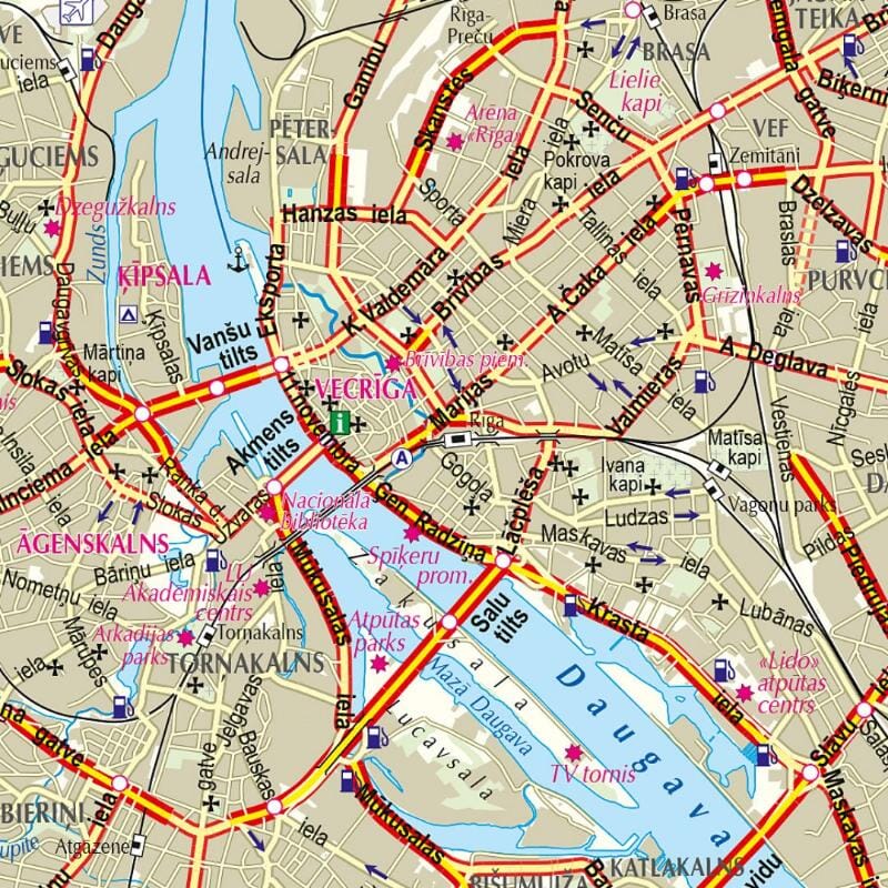 Carte routière - Lettonie - 1/500 000 | Jana Seta carte pliée Jana Seta 