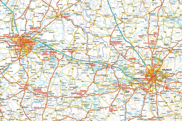 Carte routière - Lituanie & Kaliningrad | Reise Know How carte routière Reise Know-How