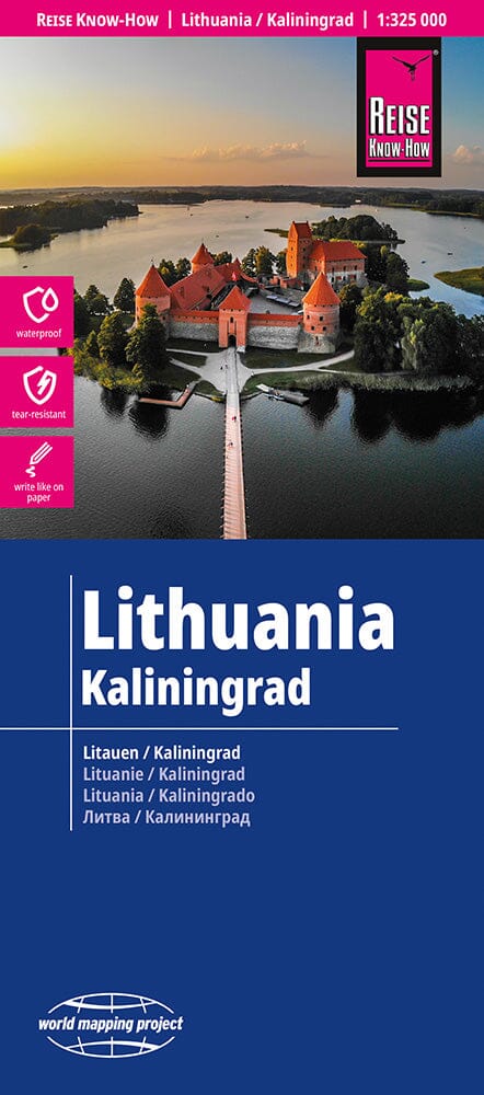 Carte routière - Lituanie & Kaliningrad | Reise Know How carte routière Reise Know-How