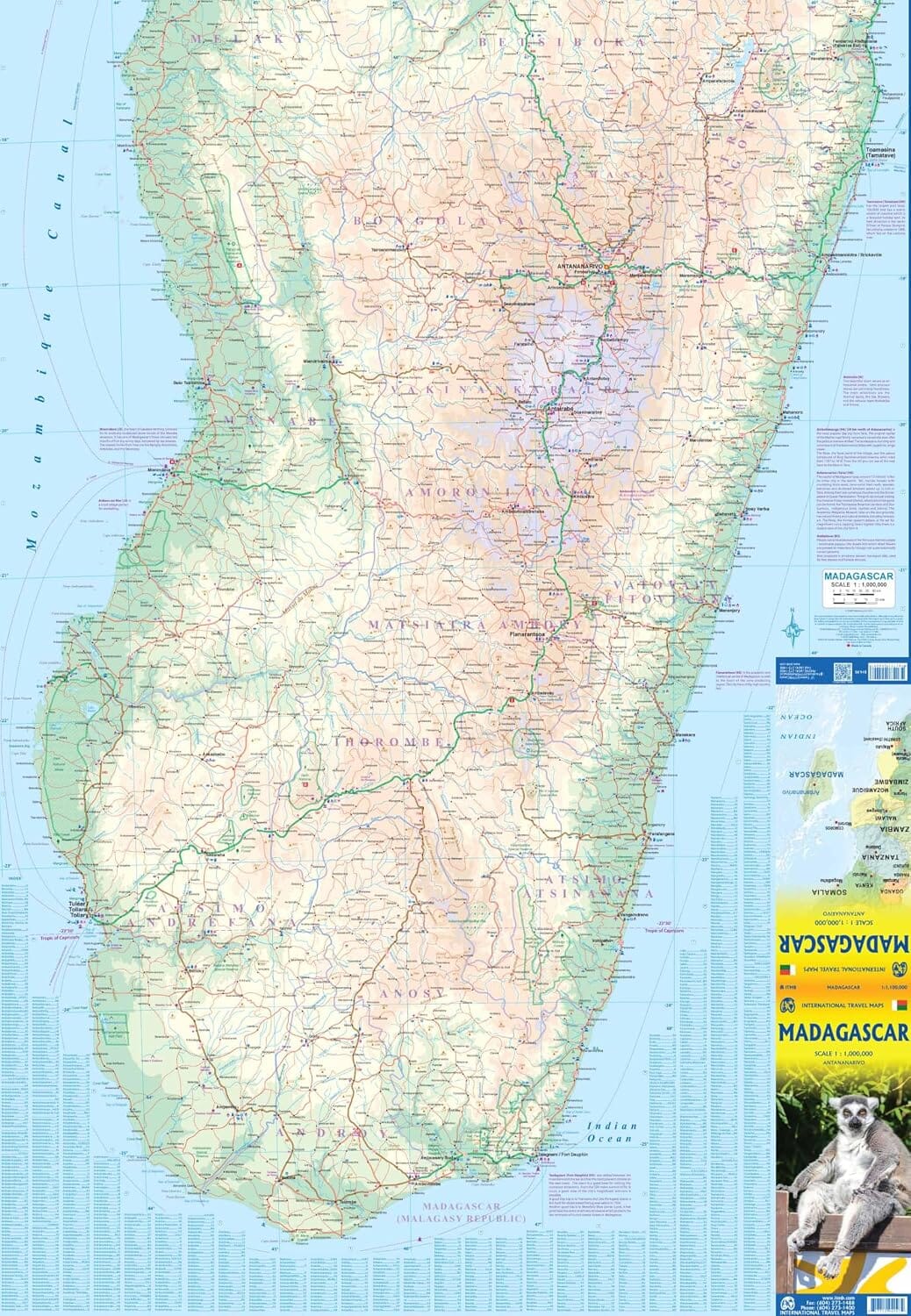 Carte routière - Madagascar | ITM carte routière ITM 