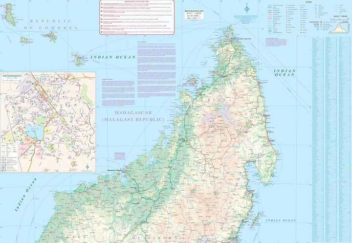 Carte routière - Madagascar | ITM carte routière ITM 