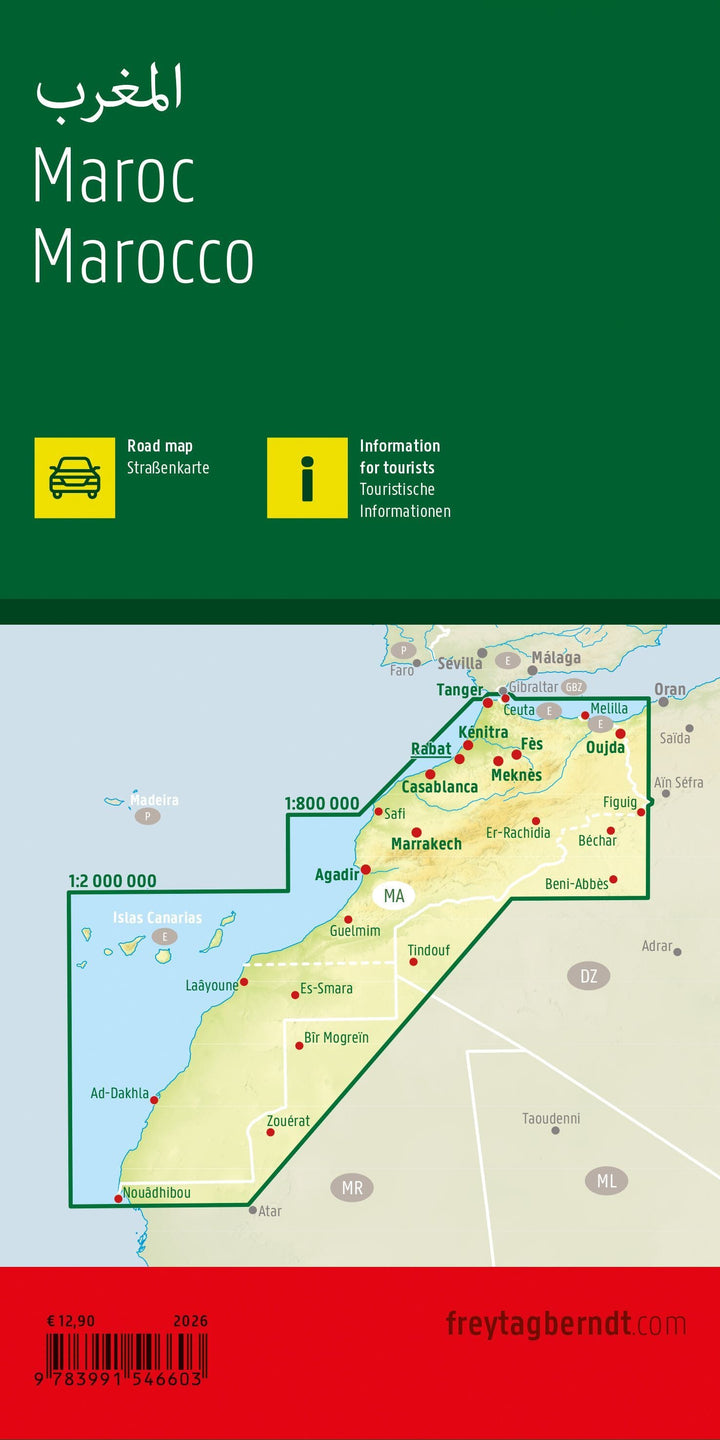 Carte routière - Maroc | Freytag & Berndt carte routière Freytag & Berndt 