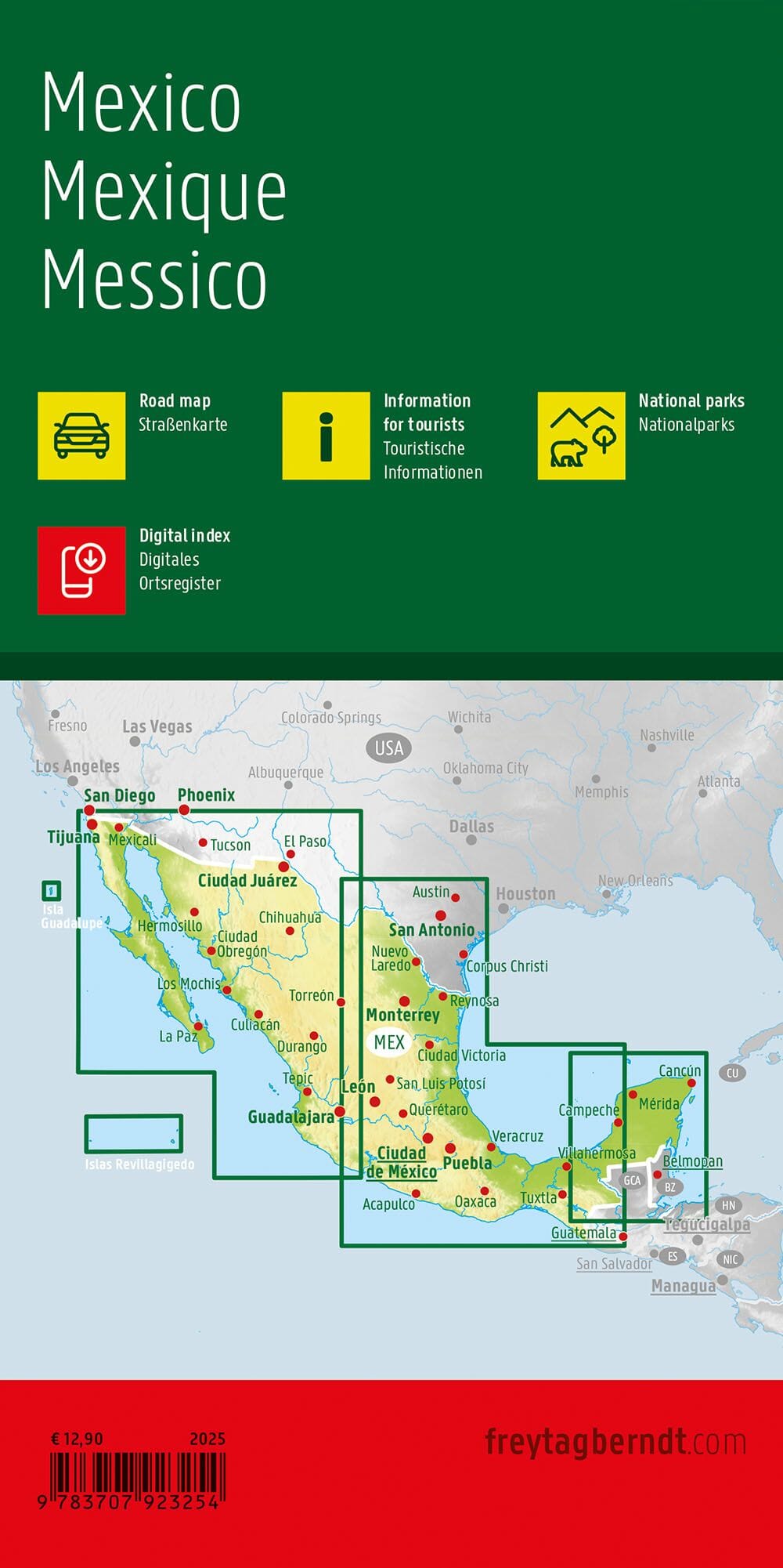 Carte routière - Mexique | Freytag & Berndt carte routière Freytag & Berndt 