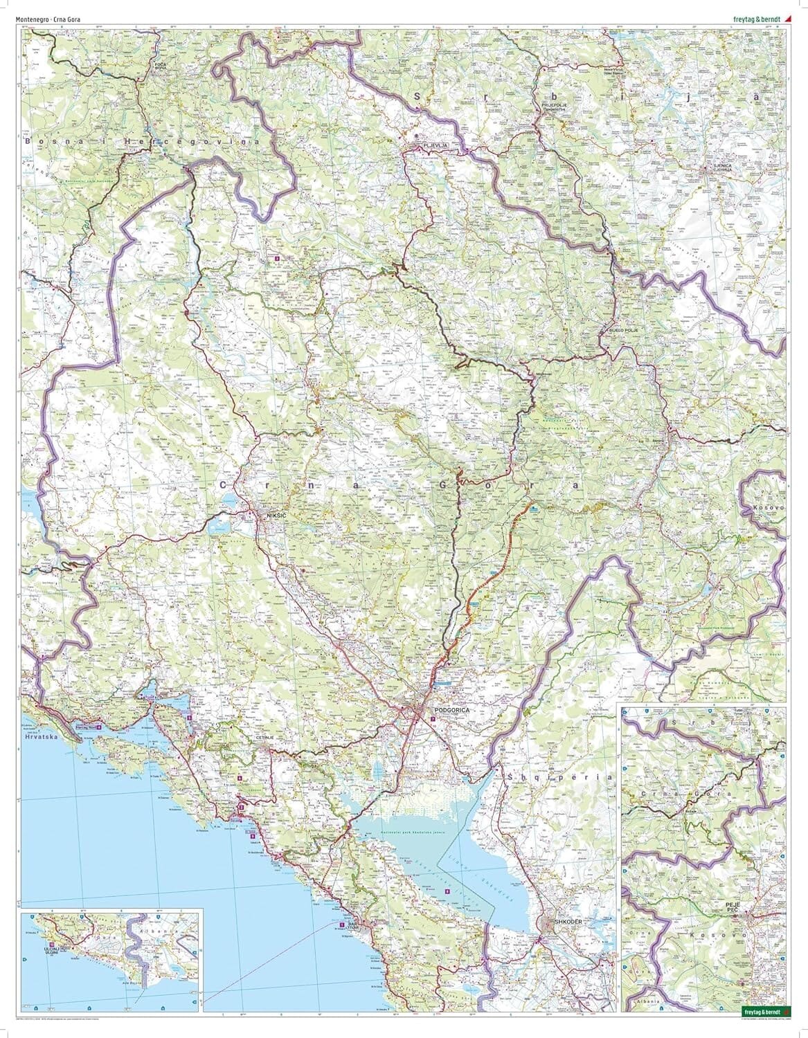 Carte routière - Monténégro | Freytag & Berndt carte routière Freytag & Berndt 