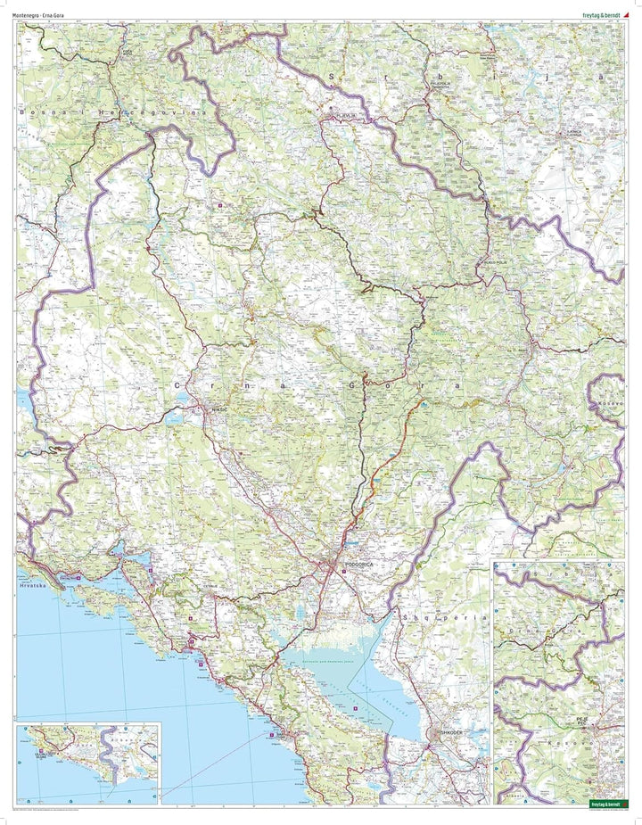 Carte routière - Monténégro | Freytag & Berndt carte routière Freytag & Berndt 