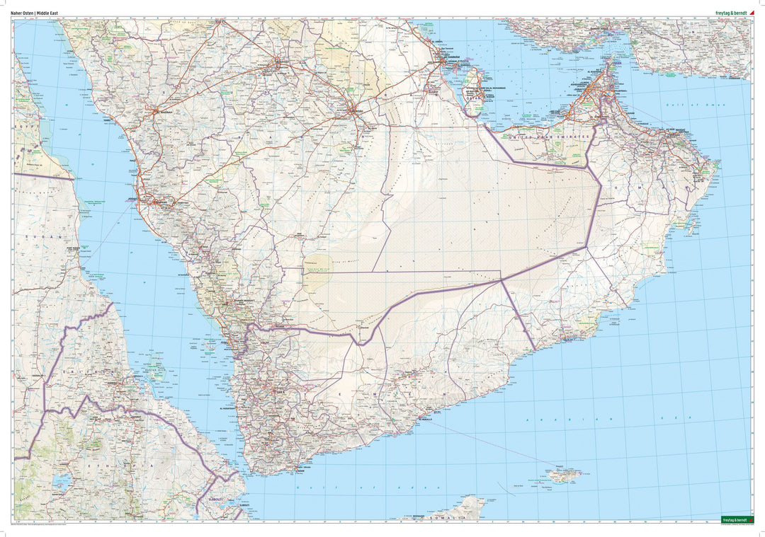 Carte routière - Moyen-Orient | Freytag & Berndt carte pliée Freytag & Berndt 