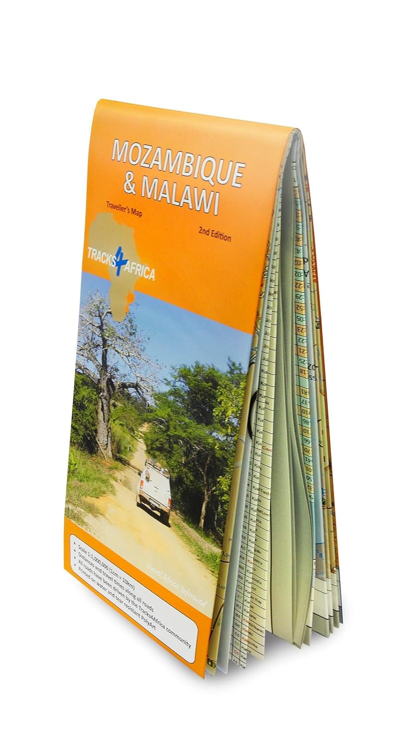 Carte routière - Mozambique et Malawi - Édition 2017 | Tracks4Africa carte routière Tracks4Africa